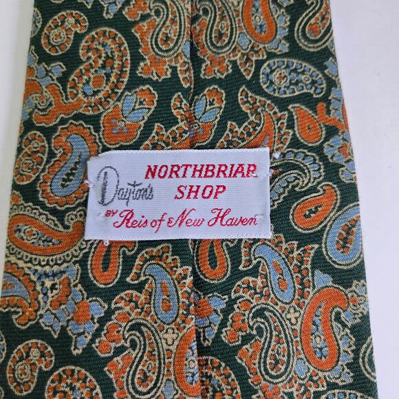 Vintage Reis Tie for Dayton’s Northbriar Shop Rust & Gray Abstract 4.25” Wide - Picture 6 of 9